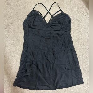 Victoria's Secret Black Lace Slip Dress
